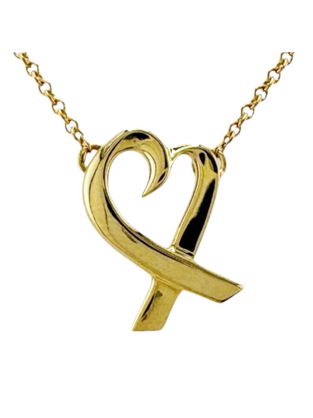 Tiffany & Co Loving Heart Necklace 18k Yellow Gold